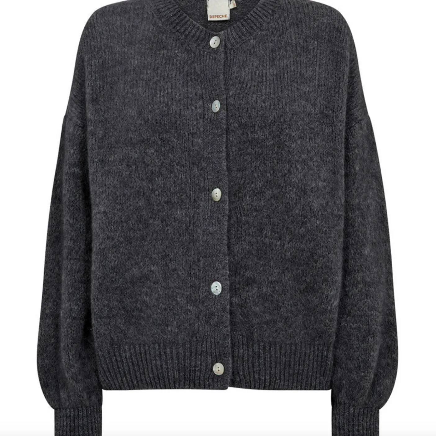 Alpaca cardigan Depeche - Grey Melange