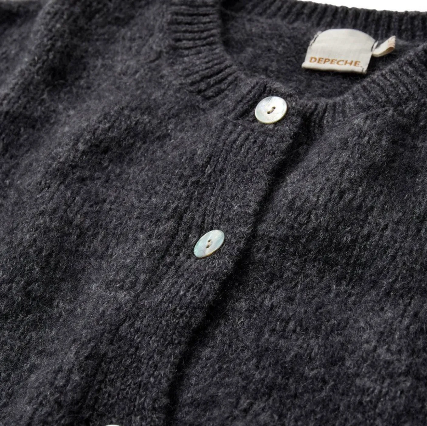 Alpaca cardigan Depeche - Grey Melange