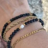 Armbånd Erika black - Sæt med 4 armbånd