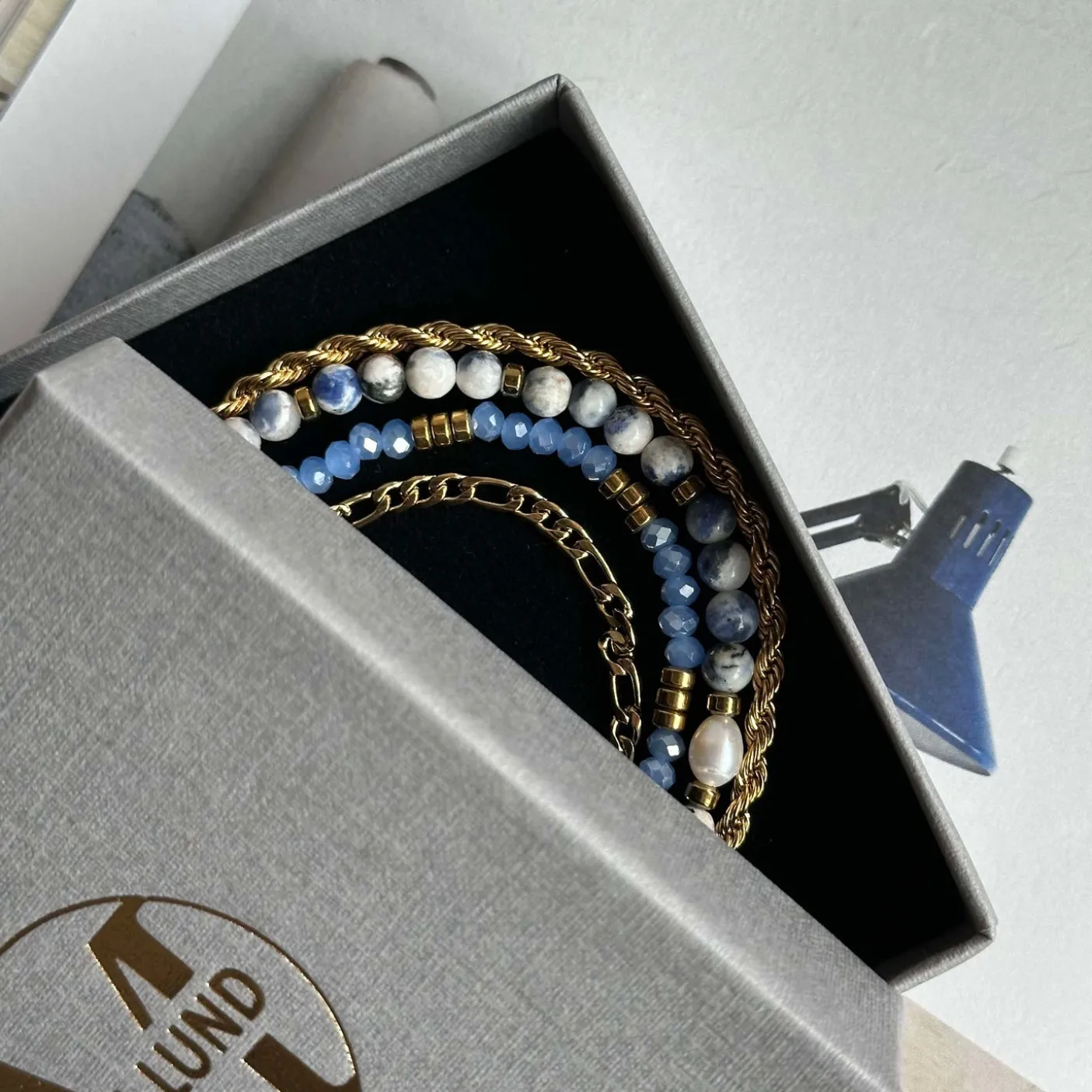 Armbånd Erika Blue - Sæt med 4 armbånd