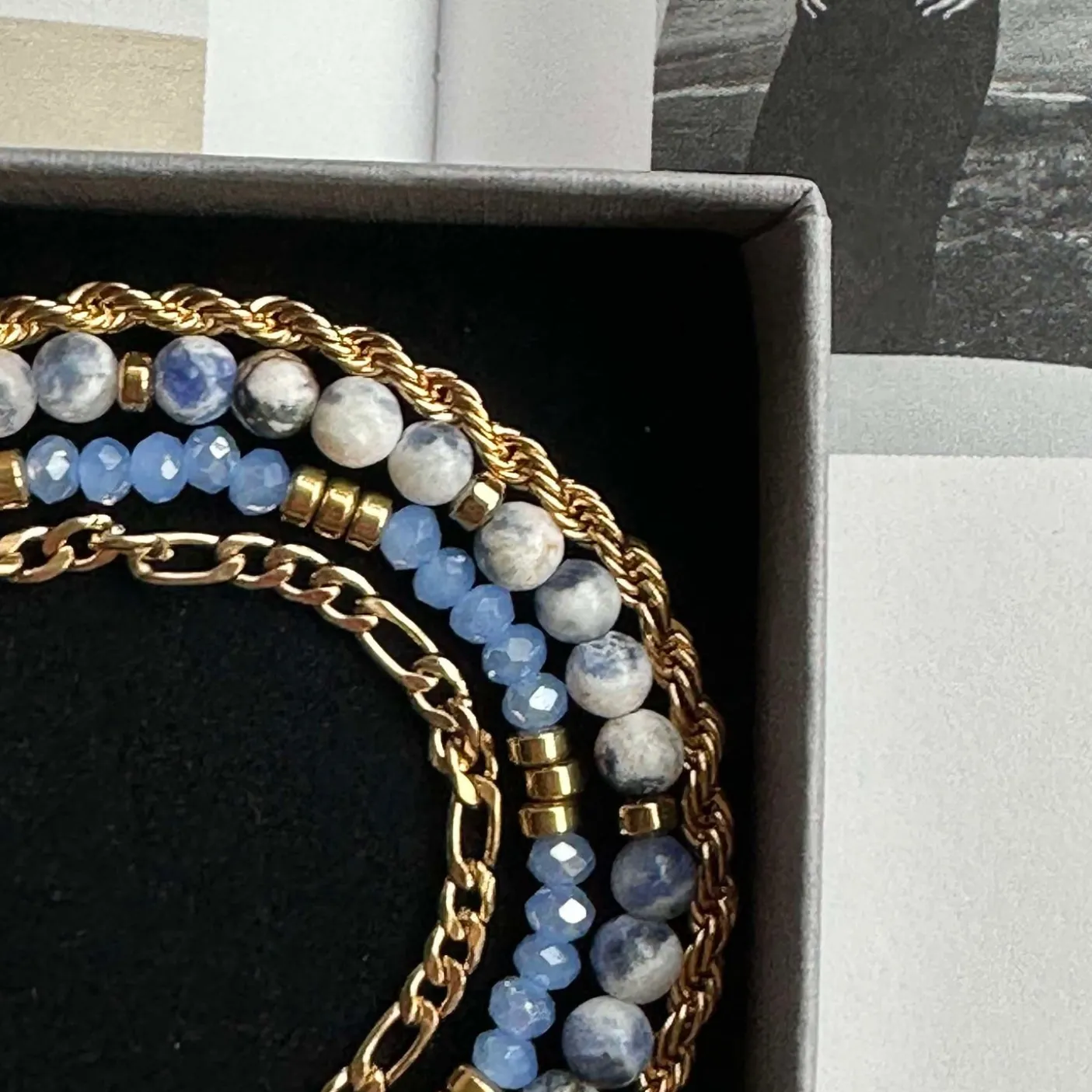 Armbånd Erika Blue - Sæt med 4 armbånd