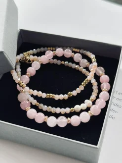 Armbånd GISELE Rose – Sæt med 3 stk