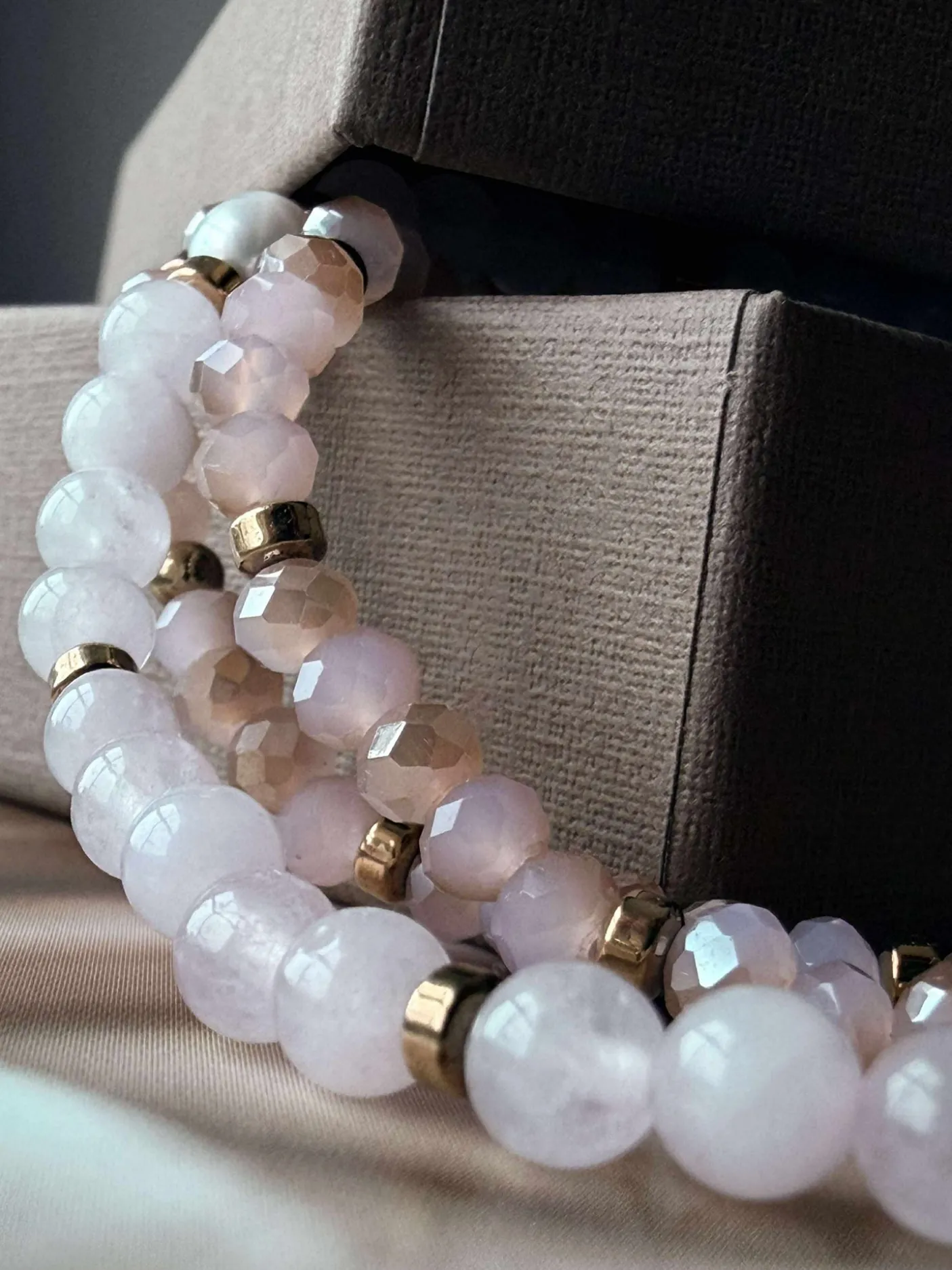 Armbånd Leah Soft Rose – Sæt med 3 stk