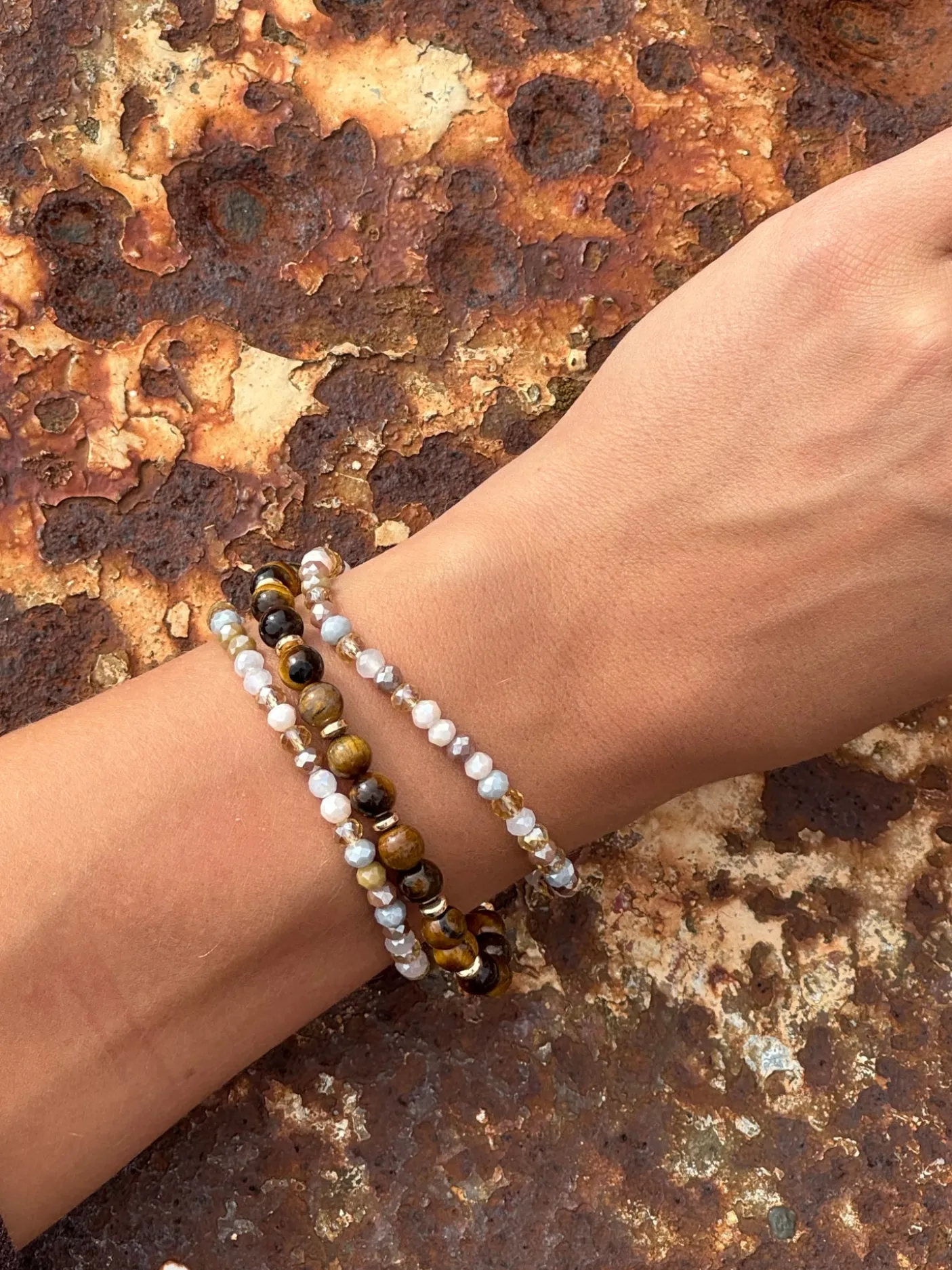 Armbånd Luna Tiger Eye – Sæt med 3 stk