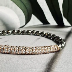 Armbånd Maja PYRIT m. forgyldt sterling silver
