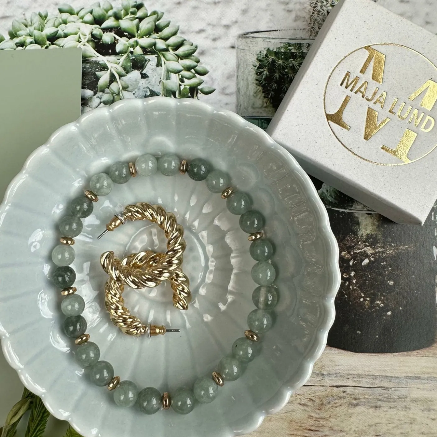 Armbånd Mollie jade green