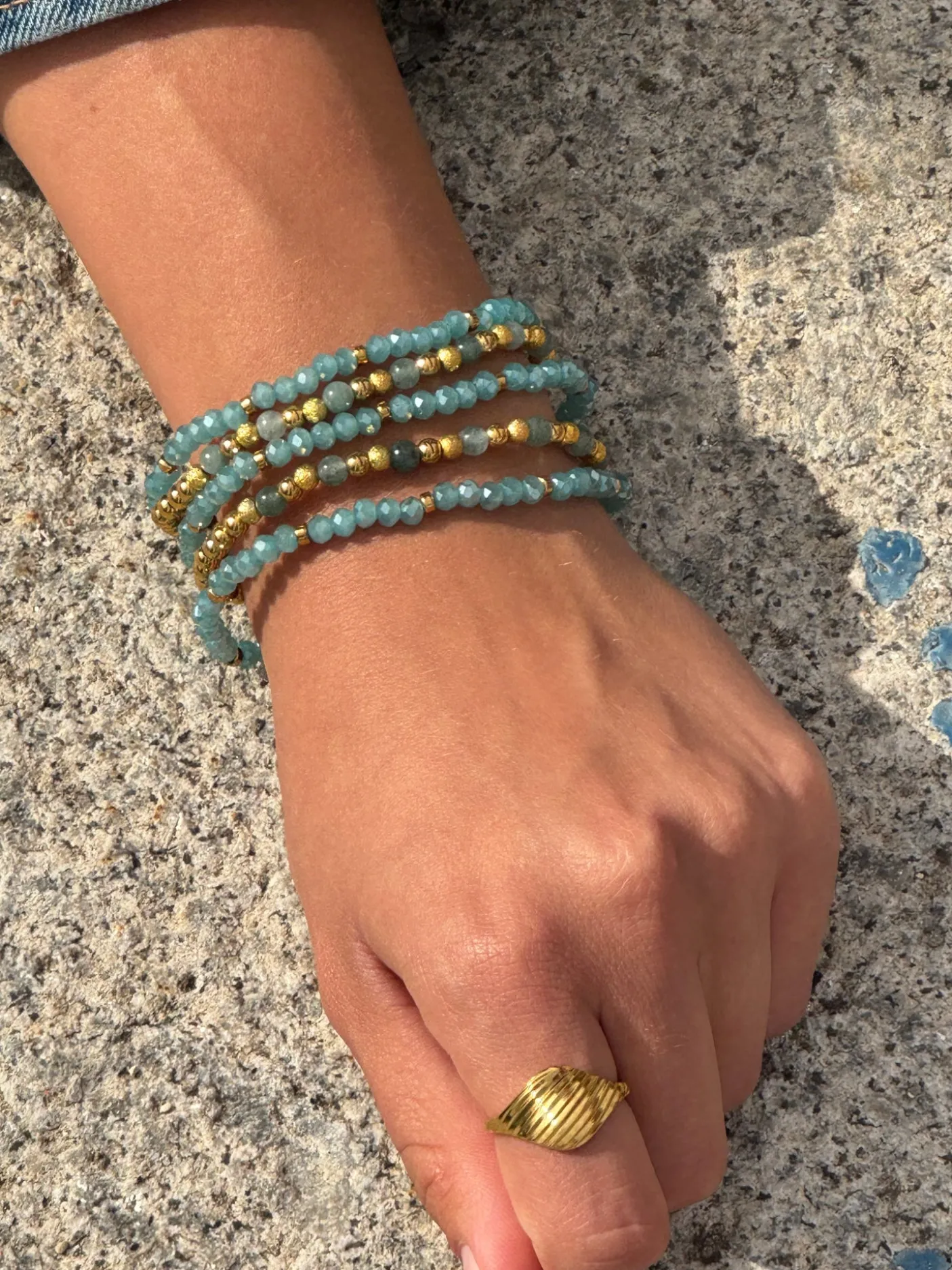 Armbånd Ofelia Aqua - Sæt med 5 armbånd