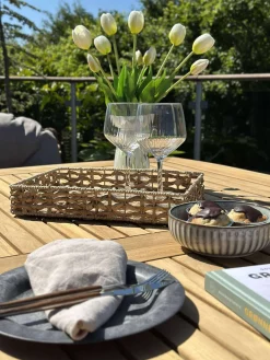 Bakke med kant i vandhyacint