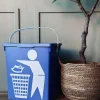 BIO Spand med låg 12 liter - BLÅ