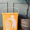 BIO Spand med låg 12 liter - GUL