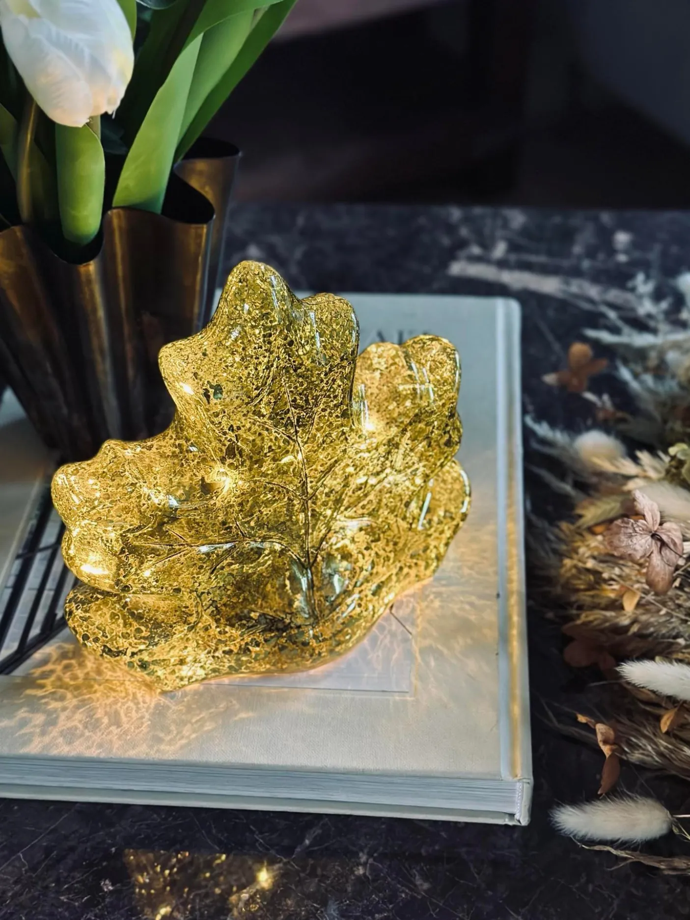 Blad med led lys og timer - Flere farver