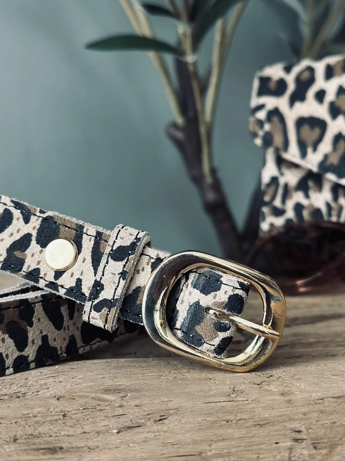 Bælte Aura leopard – 95 cm