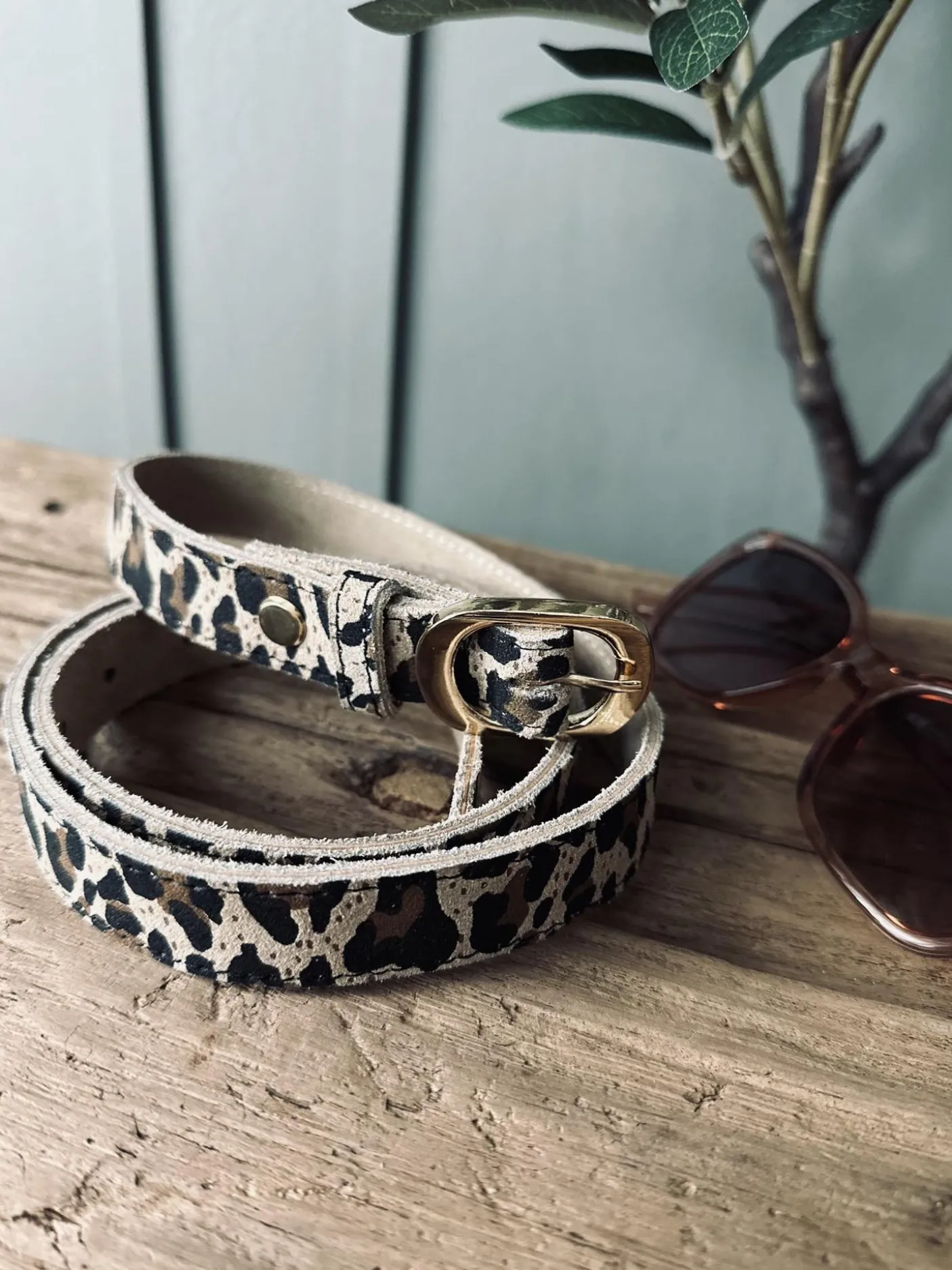Bælte Aura leopard – 95 cm