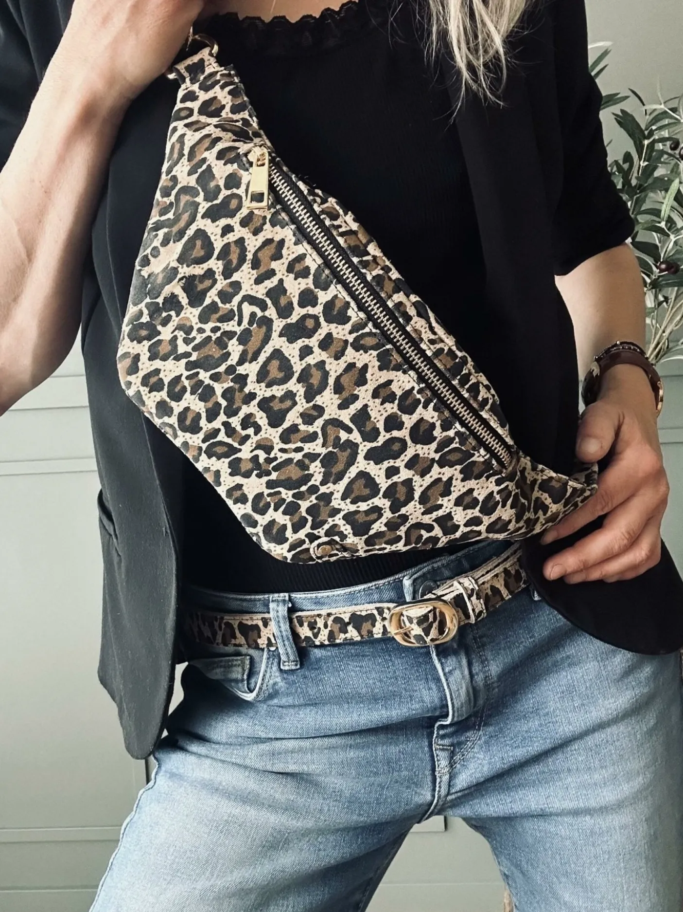 Bælte Aura leopard – 95 cm