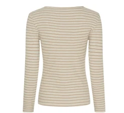 Bluse Christel strib - Beige / Cream