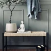 Bænk bøg Sort / natur - 90 cm