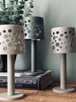 Bordlampe med solceller - Lys beige