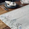 Bordløber flower broderi - Hørlook