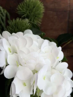 Buket - Lille hvid hortensia / Lime