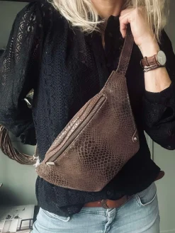 Bumbag Aura Brown Croco