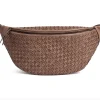 Bumbag flettet kalveskind - Taupe