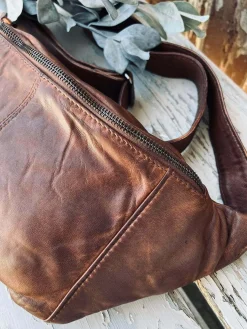 Bumbag JUNE - BIG Dark cognac