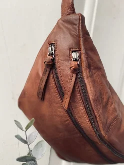 Bumbag LOCK - Dark cognac