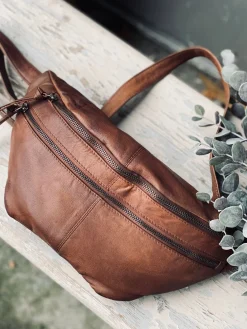 Bumbag LOCK - Dark cognac