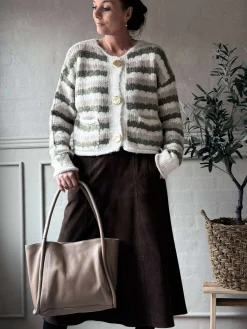 Cardigan Grøn strib