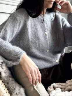 Cardigan Mohair - Grå