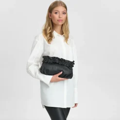 Clutch med flæser Nero