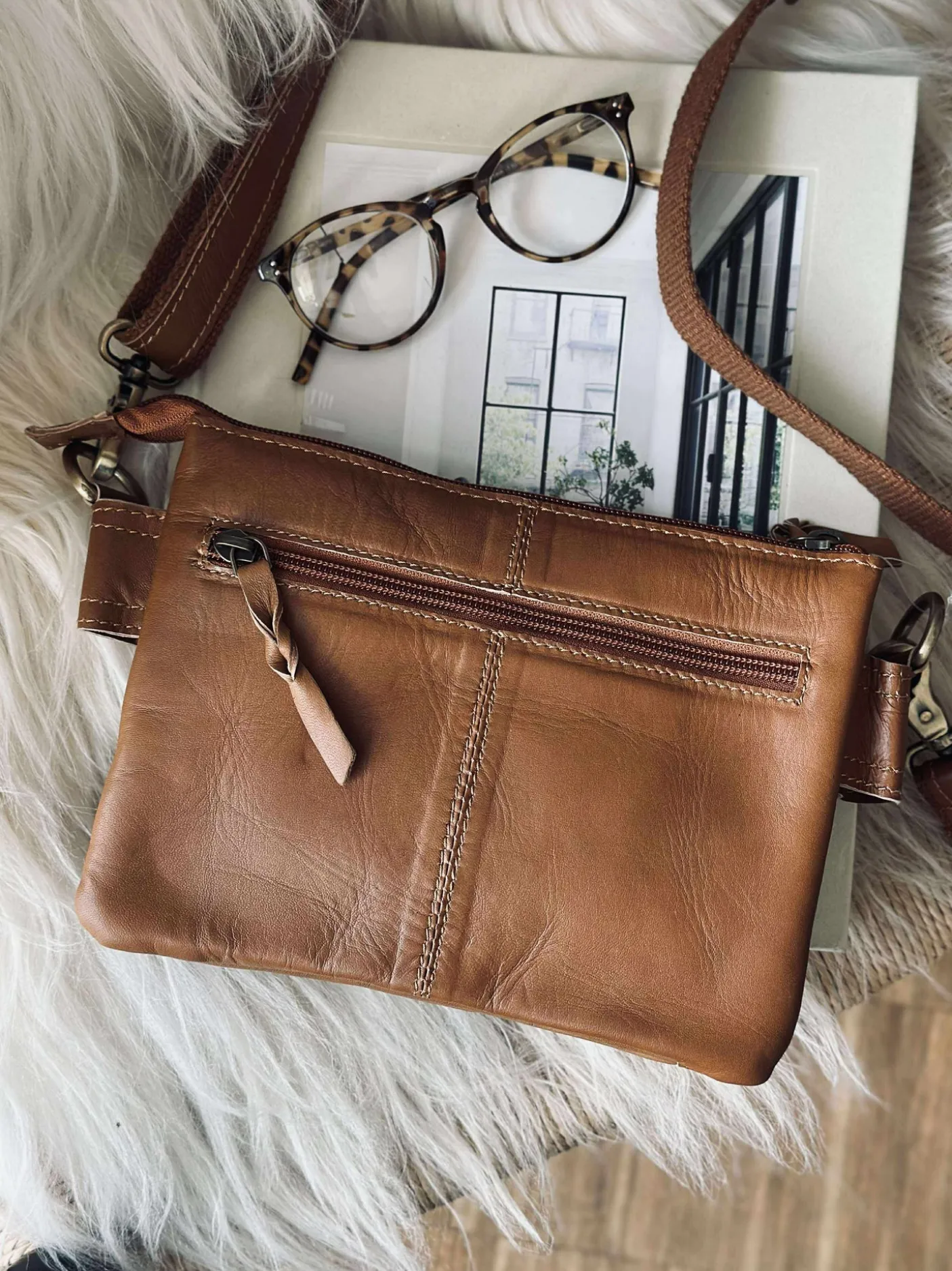 Clutch Mille cognac