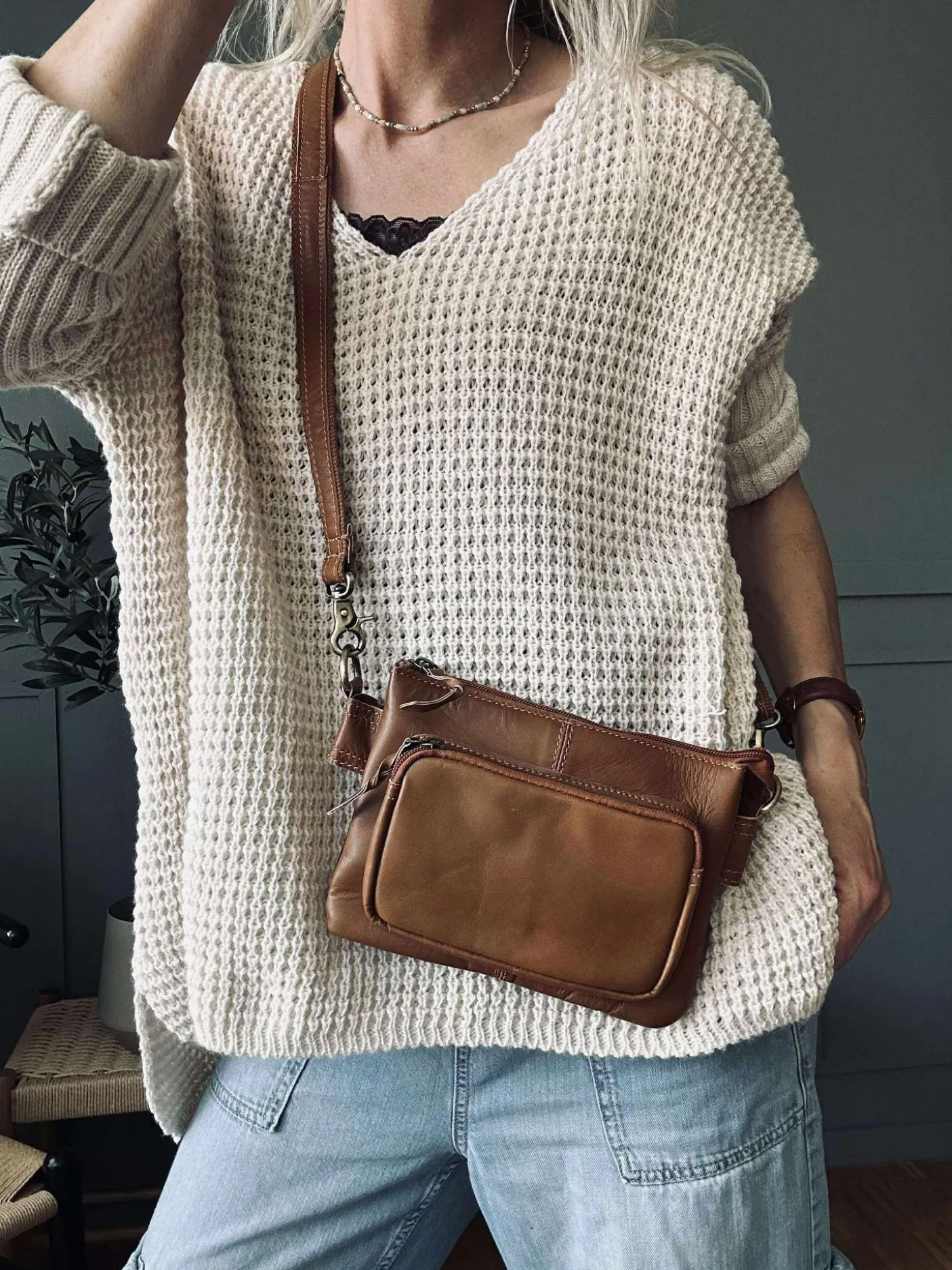 Clutch Mille cognac