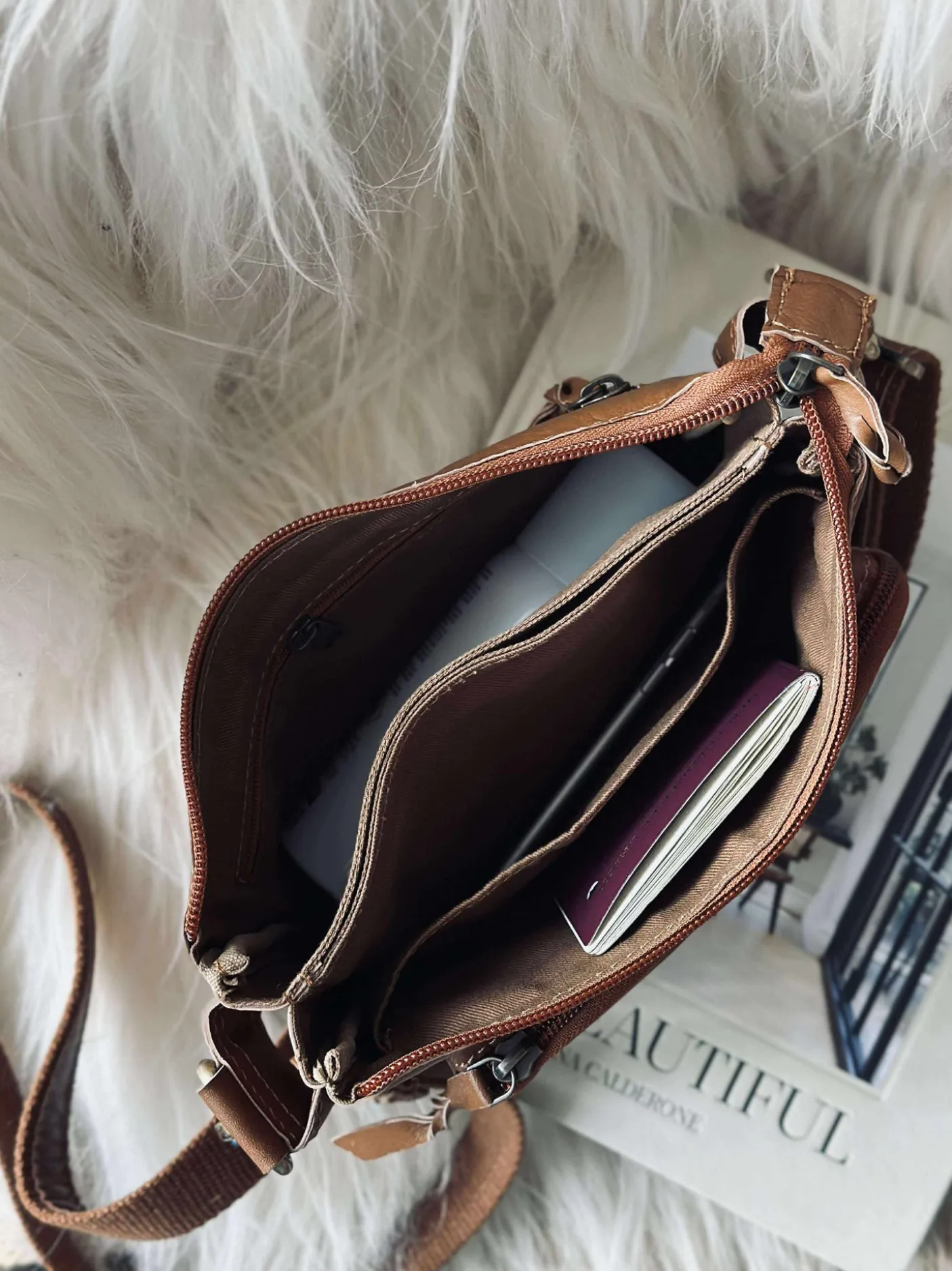 Clutch Mille cognac