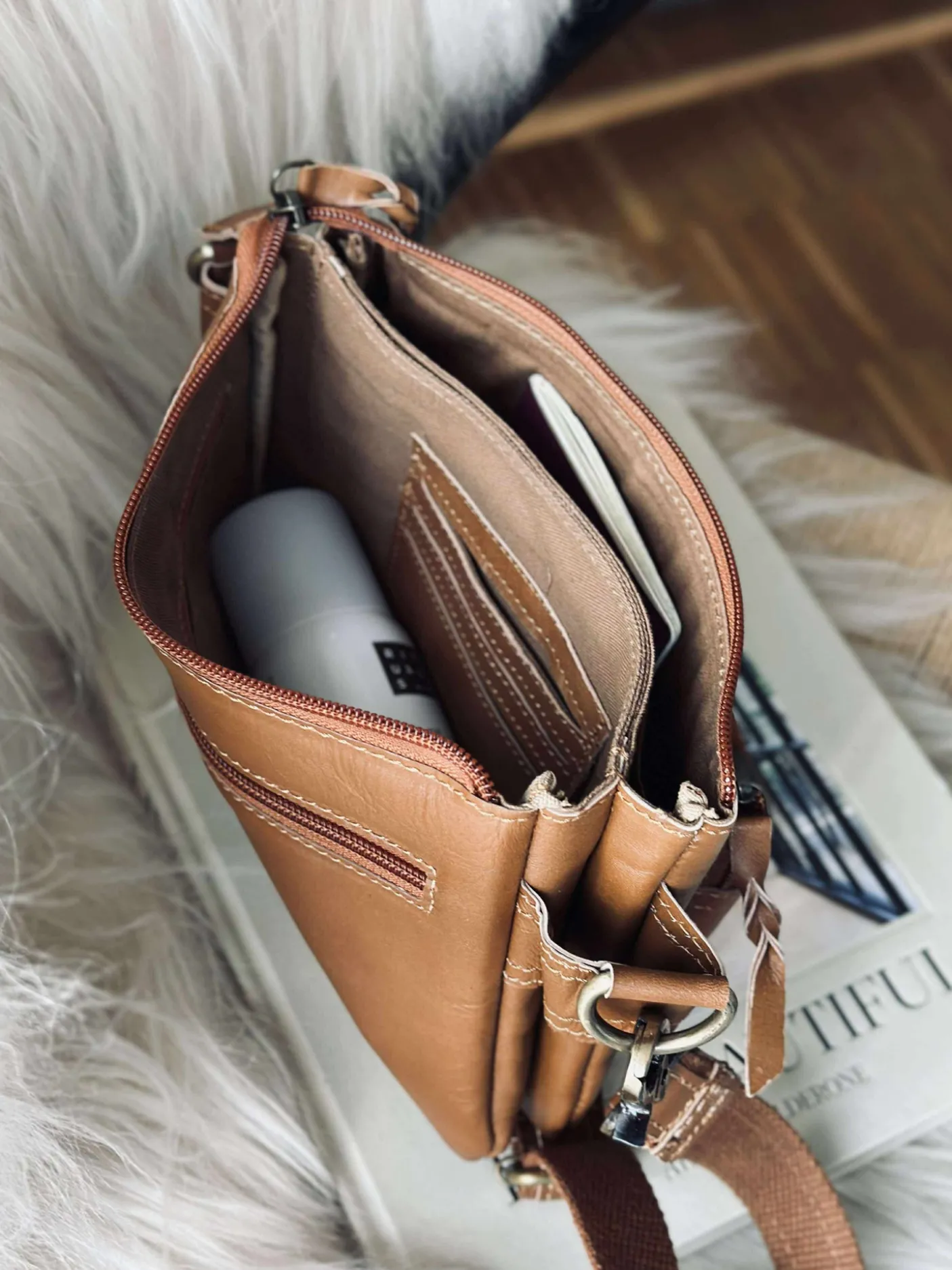 Clutch Mille cognac
