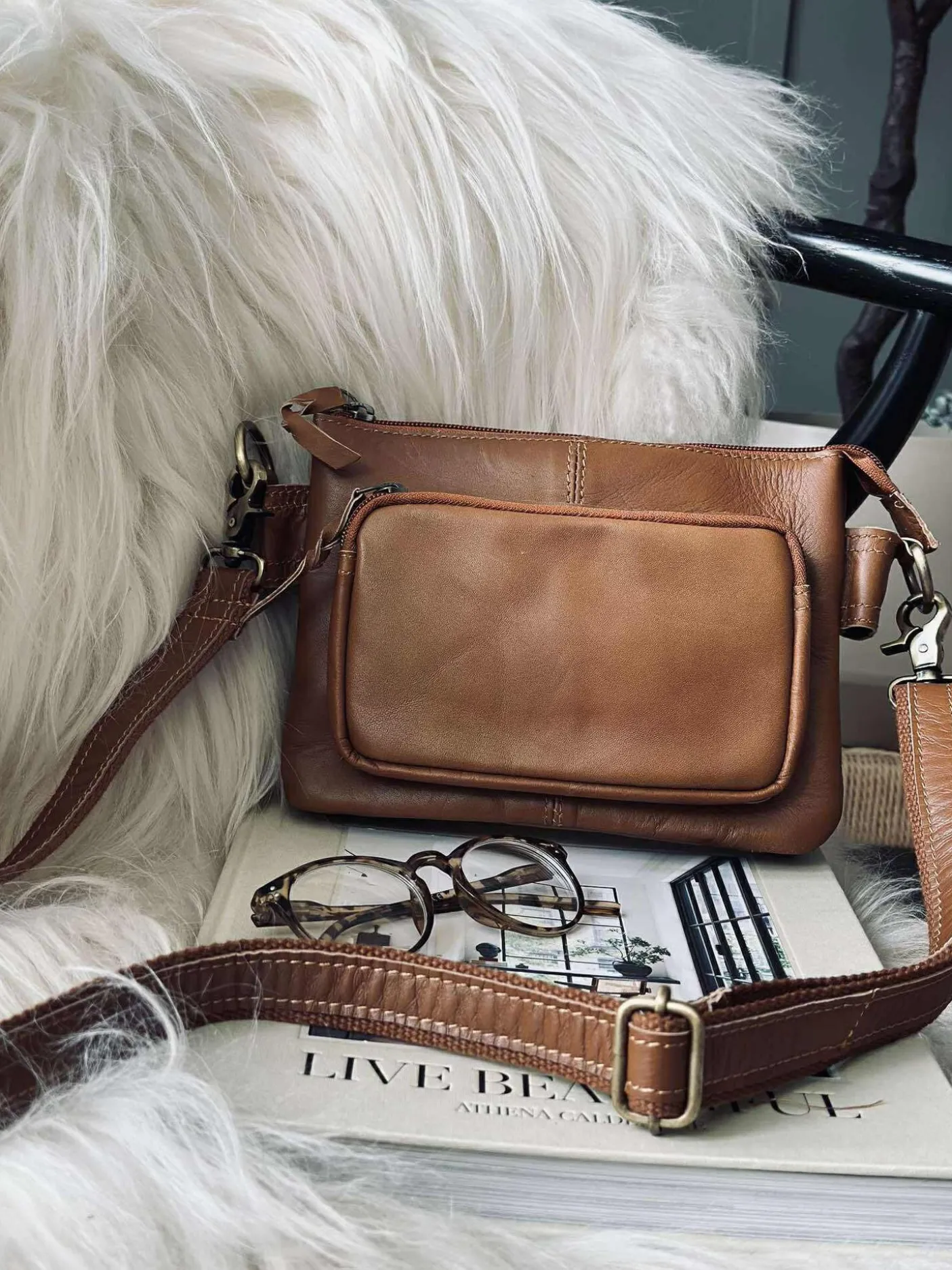 Clutch Mille cognac
