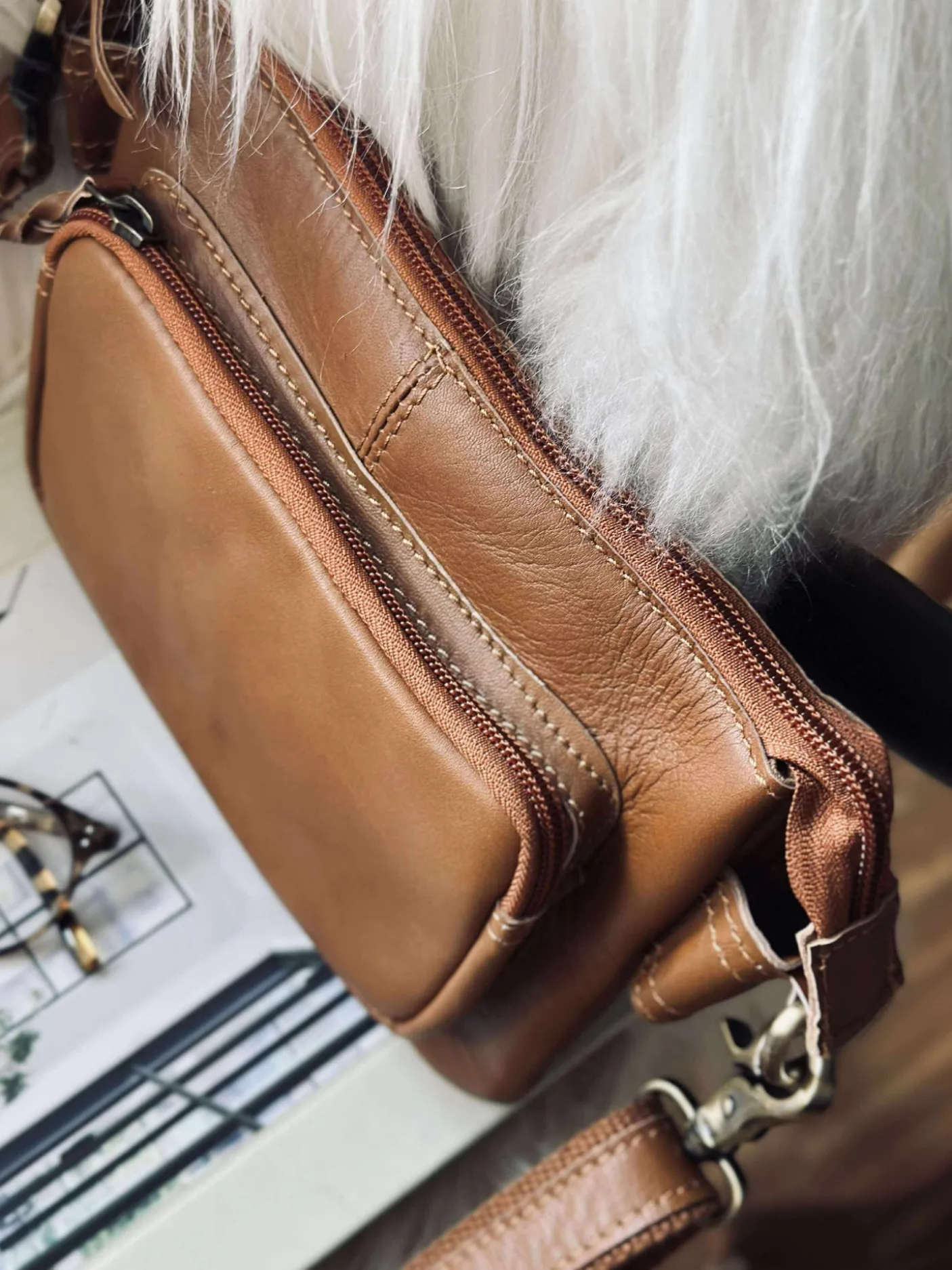 Clutch Mille cognac