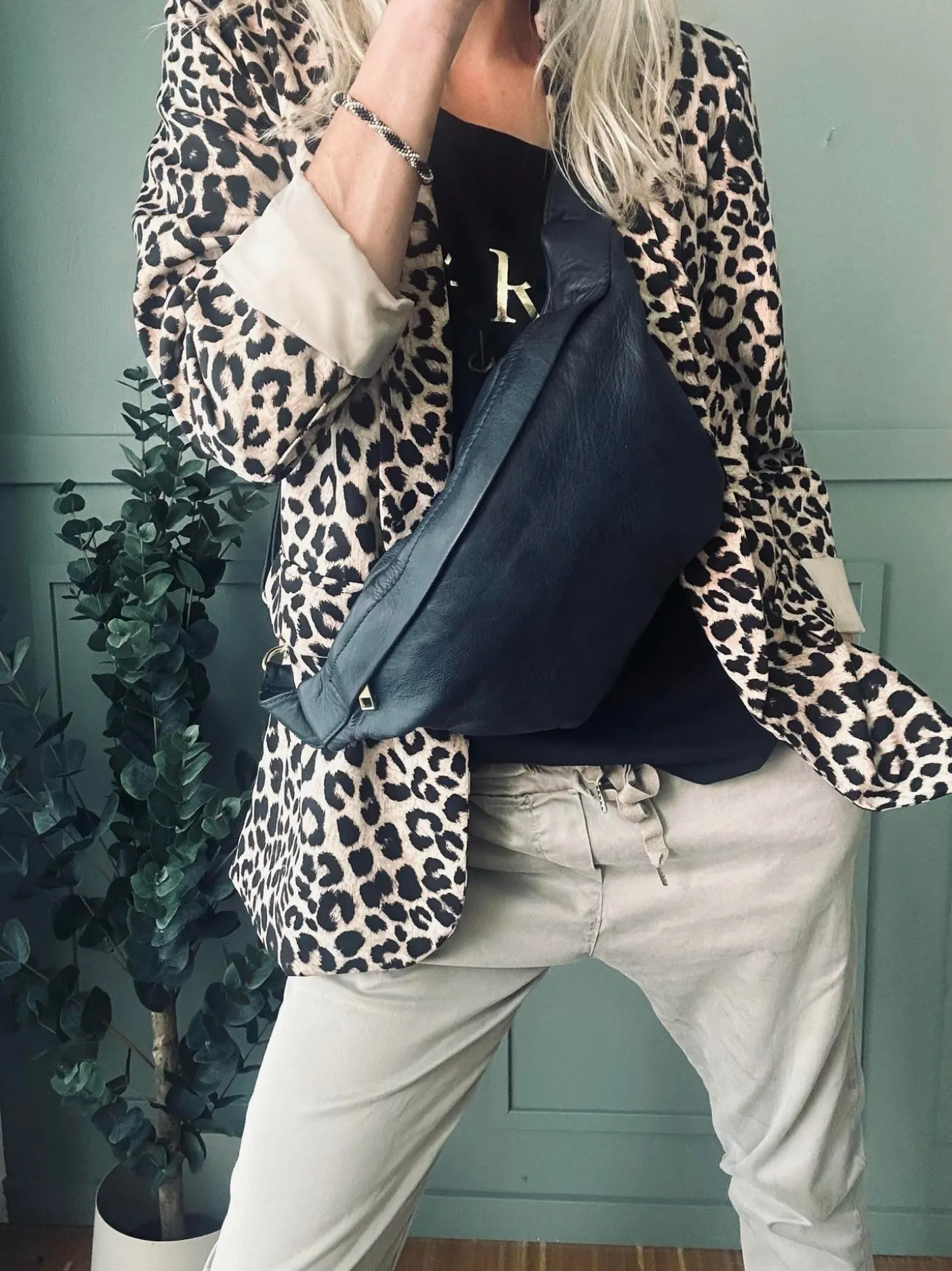 Cool Buffy Bumbag i smørblødt læder - Midnight Blue