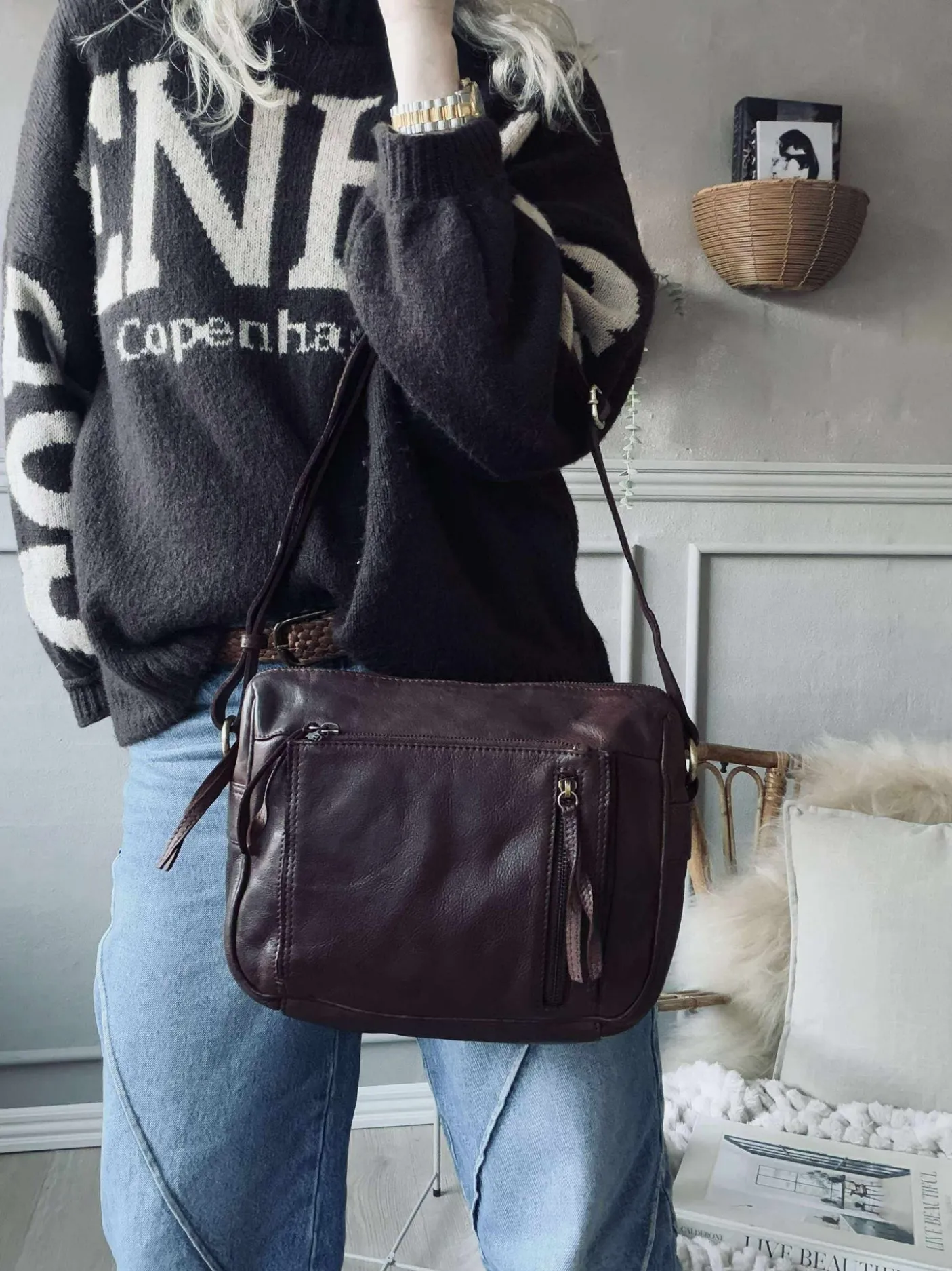 Crossbody Raw Boheme Big – Brown