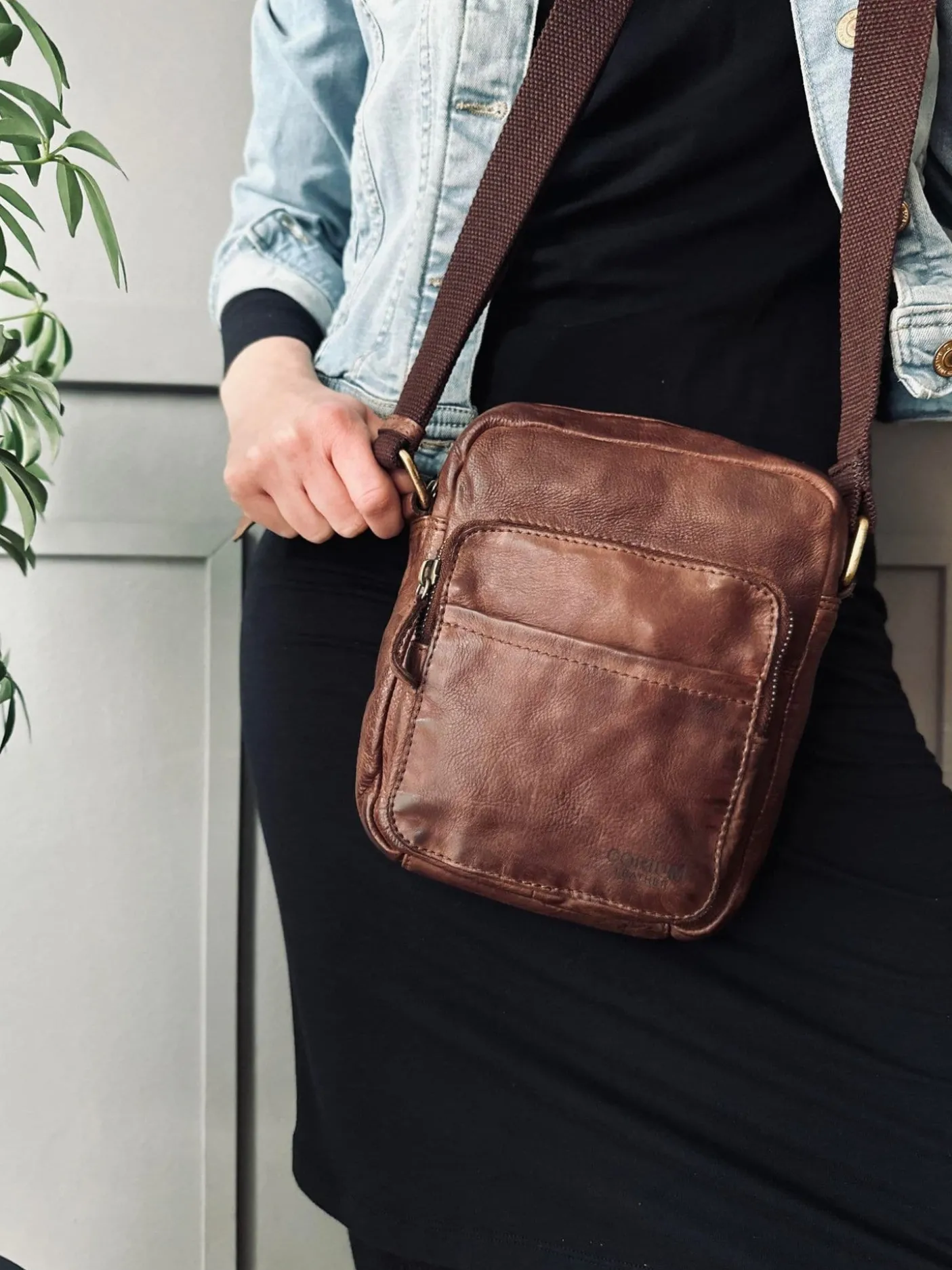 Crossbody Raw Boheme – Vintage brown