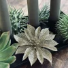 Deco blomster med glimmer - 4 stk