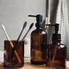 Dispenser med pumpe - Brun glas