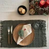 Dækkeserviet Oliven - Recycling Cotton