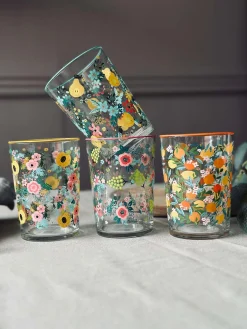 Drikkeglas FLORA - Sæt med 4 glas