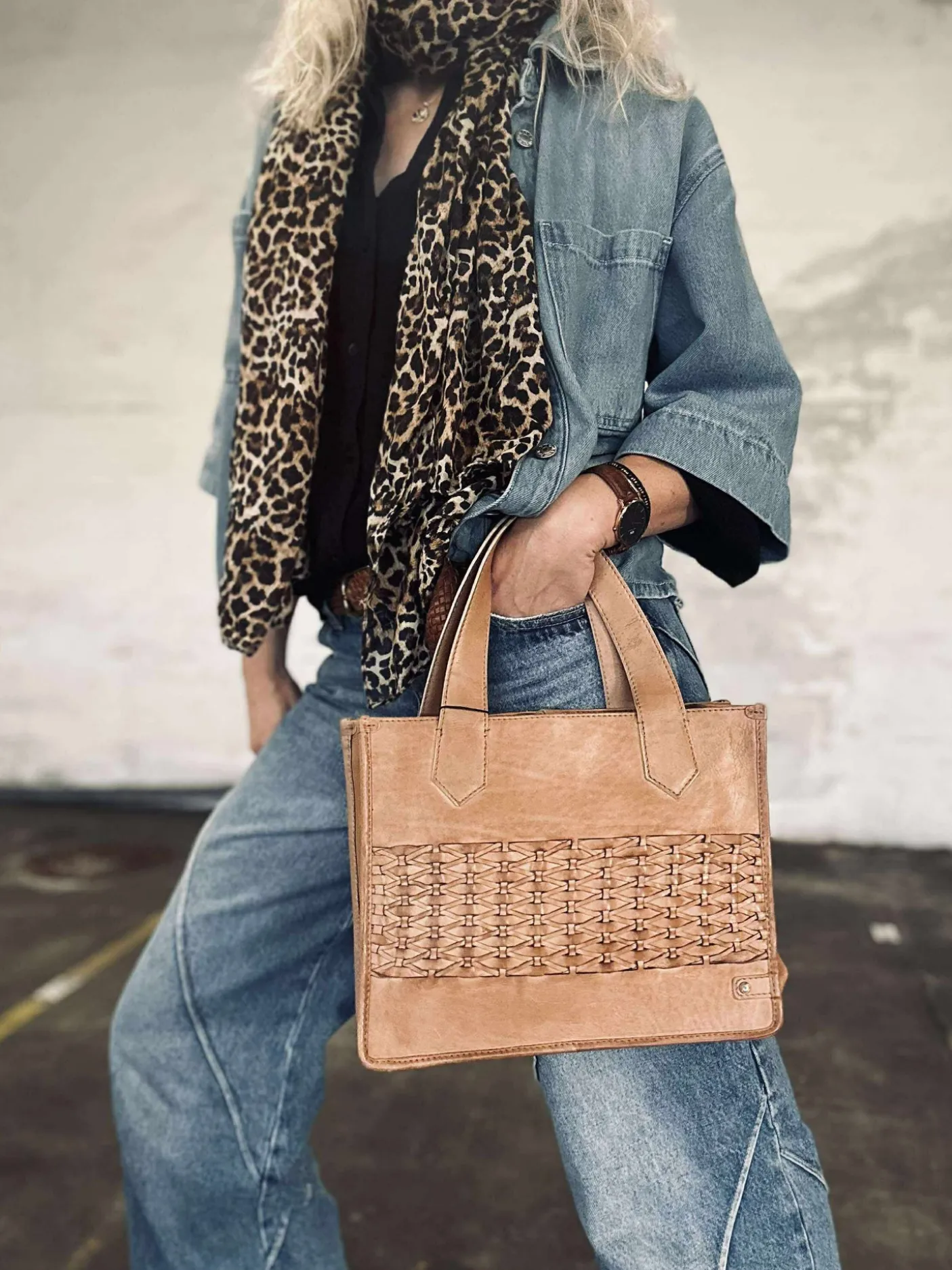 Elegant håndtaske - Camel