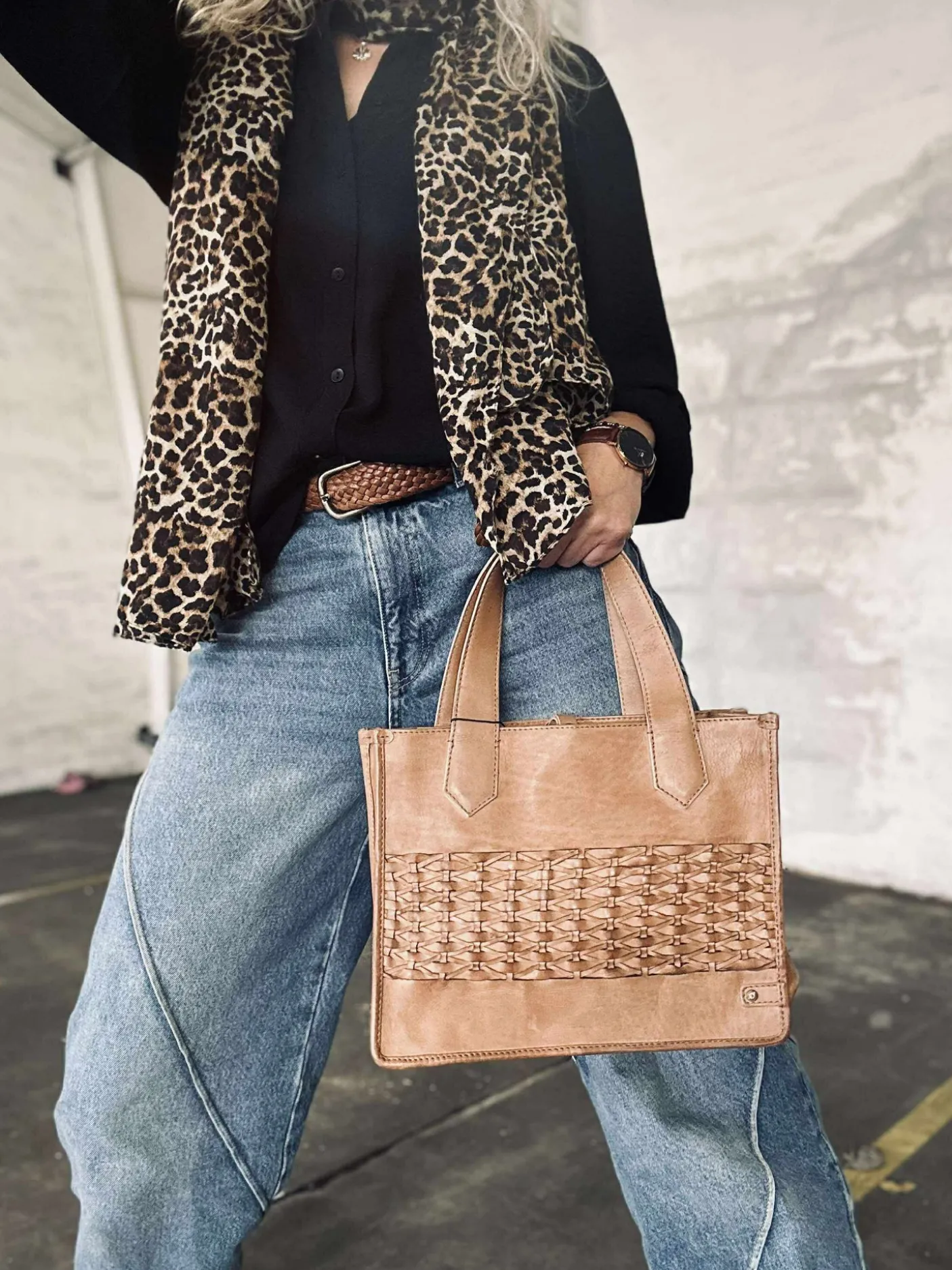 Elegant håndtaske - Camel