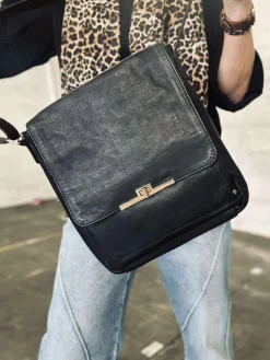 Elegant skuldertaske - Kalveskind