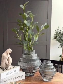 Eucalyptus gren med lys - 100cm