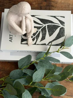 Eucalyptus gren med lys - 100cm
