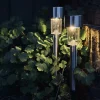 Fakkel med solceller – Mini steel